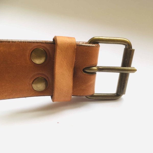 Ceinture cuir cognac Fleury Jrm Maroquinerie – Image 2