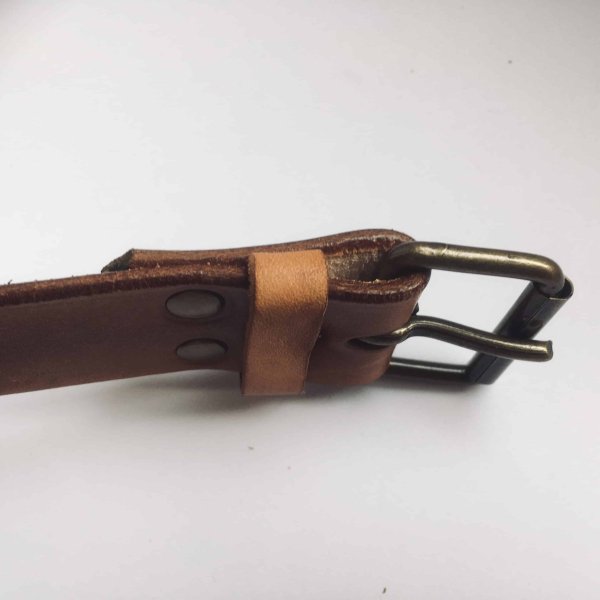 Ceinture cuir cognac Fleury Jrm Maroquinerie – Image 3
