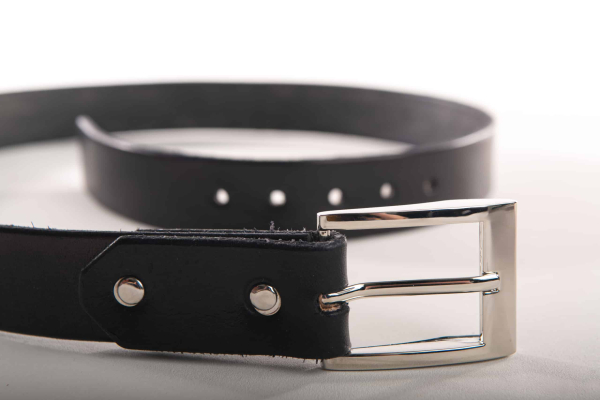 Ceinture  cuir noire Léo Jrm Maroquinerie
