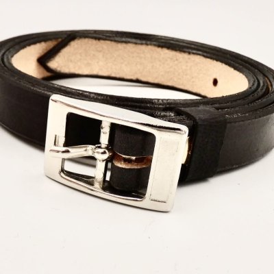 Ceinture cuir noire Annie Jrm Maroquinerie