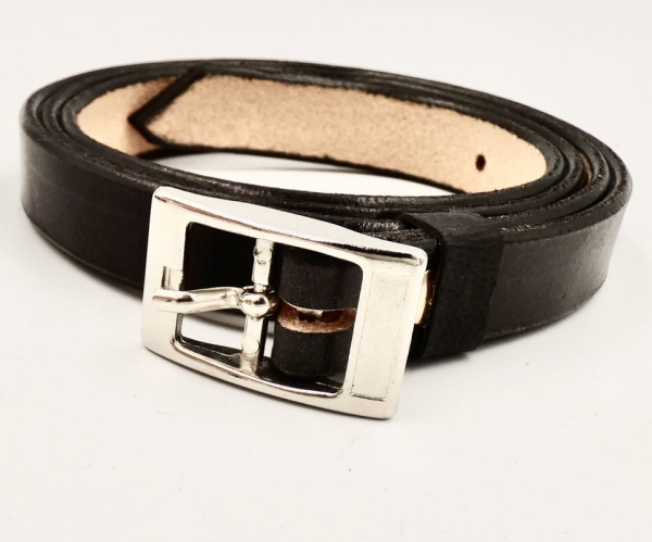 Ceinture cuir noire Annie Jrm Maroquinerie