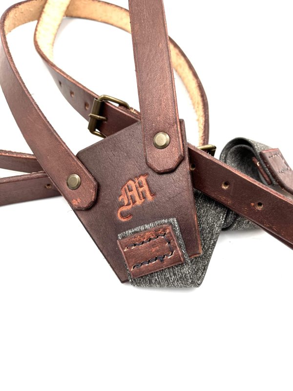 Bretelles cuir marron Marcel Jrm Maroquinerie – Image 2