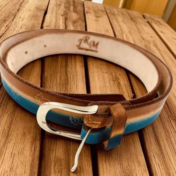 Ceinture cuir  bicolore Rachel Jrm Maroquinerie – Image 2