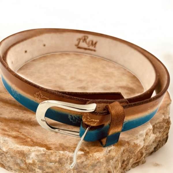 Ceinture cuir  bicolore Rachel Jrm Maroquinerie – Image 3