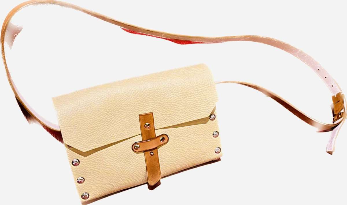Sac JRM  Mamylene cuir et bois couleur beige