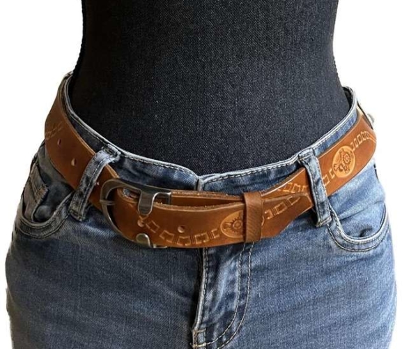 Ceinture cuir cognac Phil Jrm Maroquinerie – Image 3