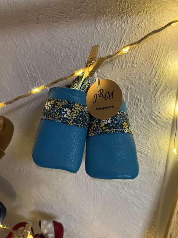 Chaussons Bébé JRM Mallory turquoise – Image 3