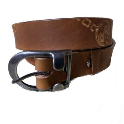 Ceinture cuir cognac Phil Jrm Maroquinerie
