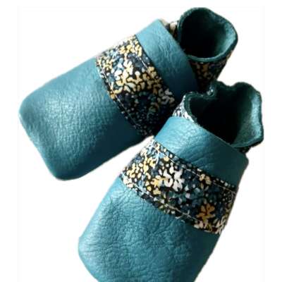 Chaussons Bébé JRM Mallory turquoise