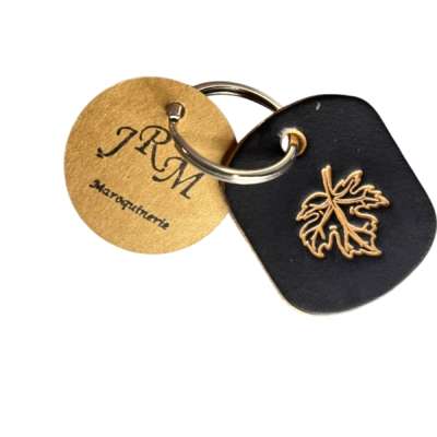 Porte-clefs JRM maroquinerie Feuille