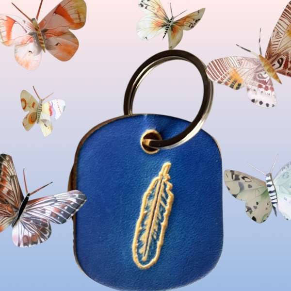 Porte-clefs JRM maroquinerie Plume – Image 4