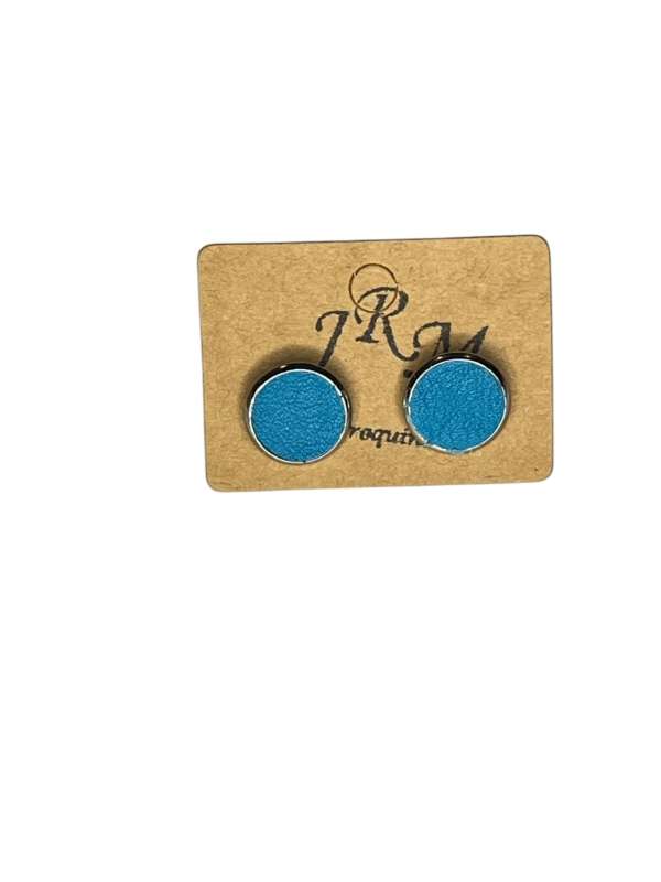 Boucles d'oreilles Magali JRM Maroquinerie Turquoise