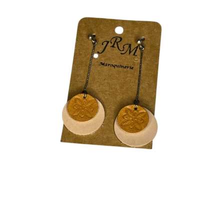 Boucles d’oreilles en cuir Jrm  Delphine