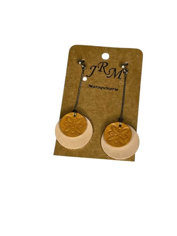 Boucles d’oreilles en cuir Jrm  Delphine