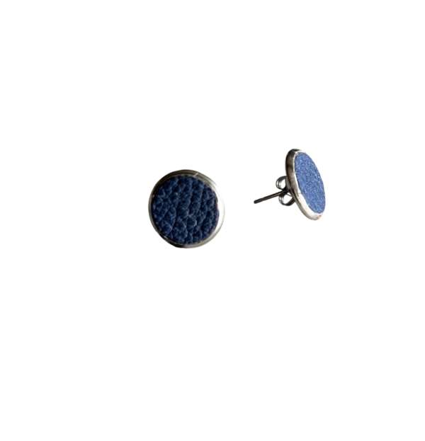 Boucles d'oreilles Magali JRM Maroquinerie Bleu électrique – Image 3