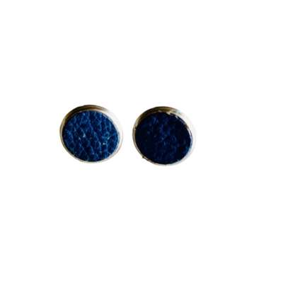 Boucles d'oreilles Magali JRM Maroquinerie Bleu électrique
