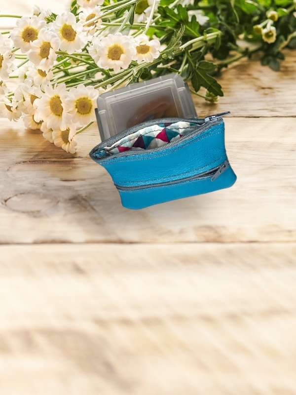 Porte-monnaie Pocket Jrm maroquinerie turquoise – Image 4