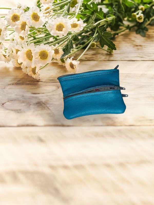Porte-monnaie Pocket Jrm maroquinerie turquoise – Image 3