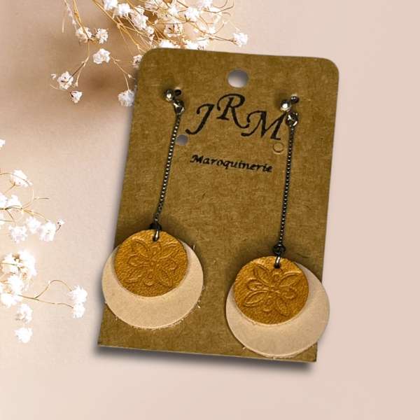 Boucles d’oreilles en cuir Jrm  Delphine – Image 2