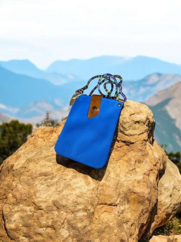 Sac Marie en cuir bleu