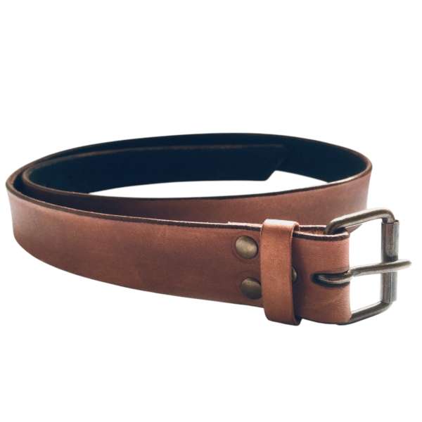 Ceinture cuir cognac Fleury Jrm Maroquinerie